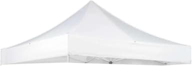 White Canopy Replacement Cover Compatible with E-Z UP 10' x 10' Commercial Canopy,ES100S,CSF 10WH STL,ES1002F, Encore II, Bonus 4PCS Weight Bags
