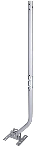 32.8" Universal TV Antenna Mount，Adjustable Antenna Mounting Pole，Weatherproof Mast Pole，Steel J-Mount for Outdoor/Attic Roof Wall Installation (Silver)