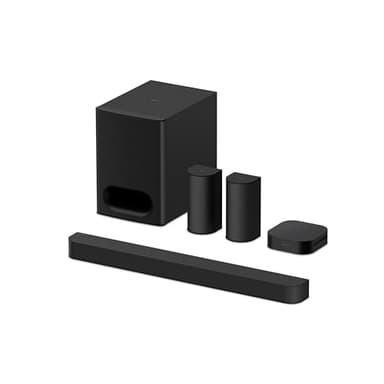 Sony BRAVIA Theater System 6, 5.1ch Home Theater System Sound bar with subwoofer and Rear Speakers, Surround Sound by Dolby Atmos/DTS:X Compatible HT-S60