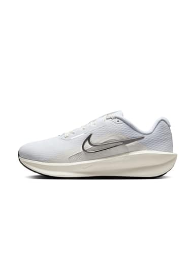 Nike Women's Downshifter 13 Road Running Shoes, White/White-Platinum Tint, 8 Extra Wide
