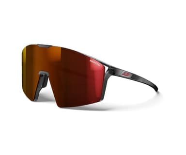 Julbo Edge Performance Sunglasses - Black/Matte Orange Frame - High Contrast Red Lens (REACTIV 0-3 High Contrast)