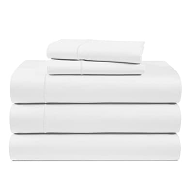 LANE LINEN 100% Egyptian Cotton Split King Bed Sheets for Adjustable Beds Soft & Comfy Luxury Hotel Style Thick Split King Sheet Set, Fully Elasticized Reinforsed Seams White Sheets