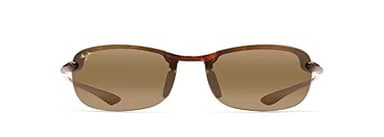 Maui Jim Men's and Women's Makaha Polarized Universal Fit Rimless Reading Sunglasses, Tortoise/HCL® Bronze, Medium, +1.5
