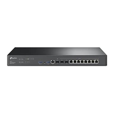 TP-Link ER8411 Enterprise Wired 10G VPN Router - Up to 10 WAN Ports, High Network Capacity, SPI Firewall, Support Omada SDN, Load Balance, Lightning Protection, 5 Yr Manufacturer Warranty, Dual-Band