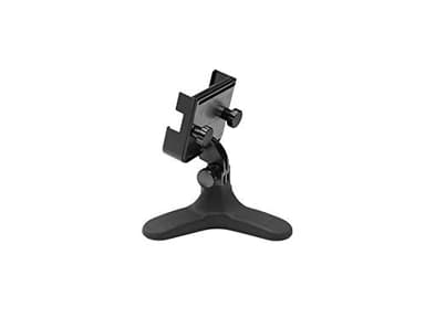 WeatherTech DeskFone Two View Universal Phone Holder for Flat Surfaces, Office, Kitchen, Nightstand - Black Metal Knobs