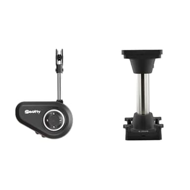 Scotty 2500 Electric Line Trap and Pot Puller (100-Pound Trap Capacity), Black & #2612 Downrigger Riser, 12-Inch,BLACK