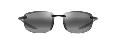 Maui Jim Hookipa Ultra Rectangle Sunglasses, Matte Black/Neutral Grey Polarized, Small