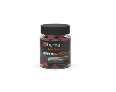 Byrna Pepper Projectiles - Self Defense Pepper Projectile Rounds for Byrna Launchers, Non-Lethal Pepper Spray Balls | 1% OC + 4% PAVA | .68 Caliber (25 Count)