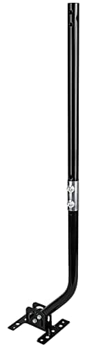 32.8" Universal TV Antenna Mount，Adjustable Antenna Mounting Pole，Weatherproof Mast Pole，Steel J-Mount for Outdoor/Attic Roof Wall Installation (Black)