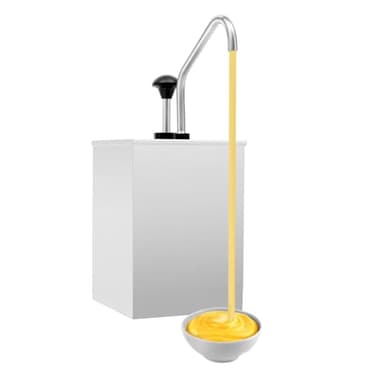 Nacho Cheese Dispenser with Pump, 4.2Qt Stainless Steel Nacho Cheese Warmer, Hot Fudge Warmer for Melting Cheese Caramel Butter