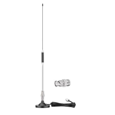 Bingfu 27MHz CB Radio Antenna Heavy Duty Magnetic PL259 & BNC Male Compatible with Cobra Midland Uniden Maxon President Mobile Handheld CB Radio Car Truck Antenna Kit