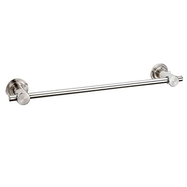 BOPai 24 inch Suction Cup Towel Bar – No Drill, for Smooth Surfaces Only, Brushed Nickel