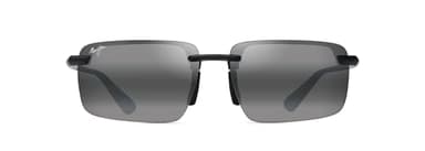 Maui Jim Laulima Rectangle Sunglasses, Matte Black/Neutral Grey Polarized, Extra Large