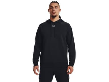 Under Armour Men's Rival Fleece Hoodie, (001) Black / / White, XX-Large Tall