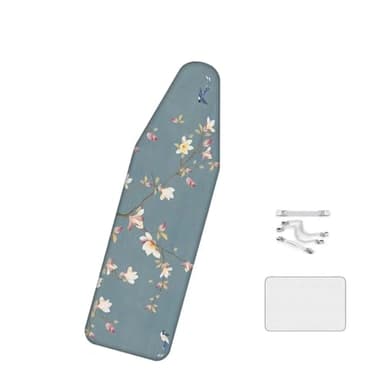 yazilan Extra Large Replacement Ironing Board Cover, 61.8x22.8 Inches, Drawstring Design for Easy Adjustment and Installation, Heavily Padded Ironing Board Cover with Scorch Resistant Pads