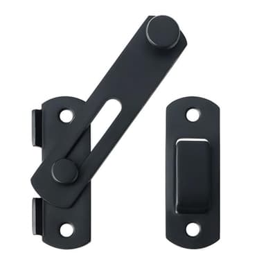 Alise 4 inch Flip Latch Gate Latches, Safety Door Lock for Barn Wood Fence Sliding French Doors,Heavy Duty SUS304 Stainless Steel Gate Hardware Matte Black MS9500-B