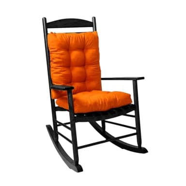 Gfgift Rocking Chair Cushion, Set of Seat & Back Cushion with Ties for Indoor Rocker (Orange)