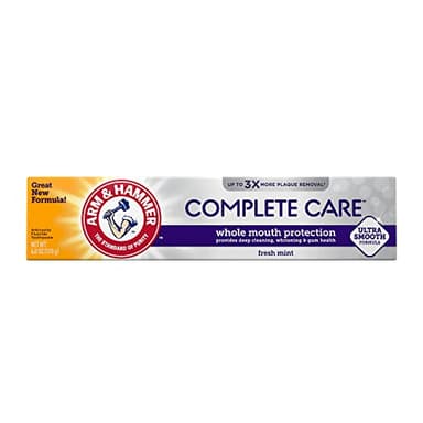 ARM & HAMMER Complete Care Toothpaste, Teeth Whitening Toothpaste, Fluoride, Whole Mouth Protection, Fresh Mint Flavor, 6.0 oz (Pack of 1)