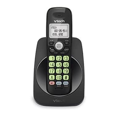 VTech Cordless Phone with DECT 6.0, Full-Duplex Speakerphone, Lighted Display, Backlit Keypad, Caller ID/Call Waiting, Volume Control, Hearing Aid Compatible, Wall Mount | VG131-11 (Black)
