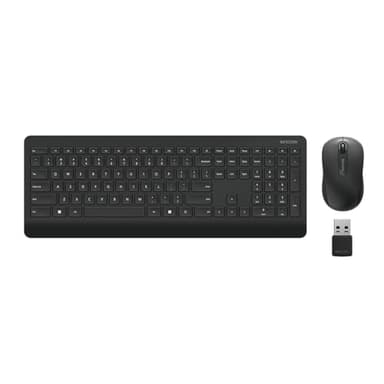 Incase Wireless Desktop 900 Keyboard and Mouse Combo - Designed by Microsoft – Quiet Touch Keys, Ambidextrous Design, Customizable Hotkeys, Two Year Battery Life – Black
