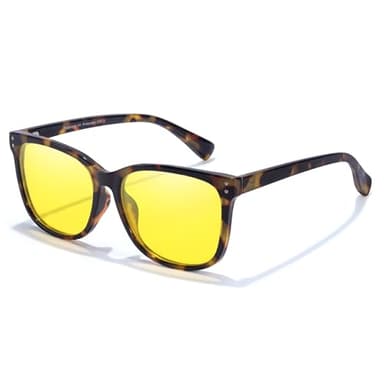 Myiaur Night Driving Glasses for Women, Anti Glare Night Vision Glasses Polarized Yellow Nighttime Glasses UV400 Protection