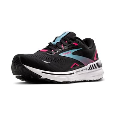 Brooks Women’s Adrenaline GTS 23 GTX Waterproof Supportive Running Shoe - Black/Knockout Pink/Aqua - 9 Medium