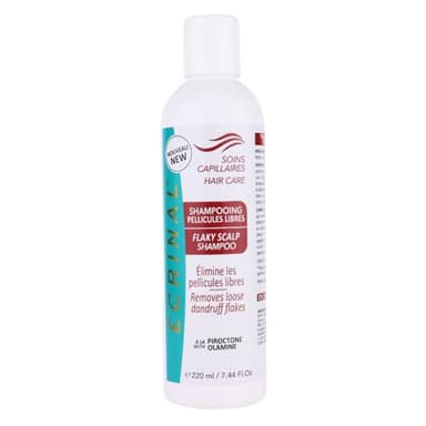 Ecrinal Flaky Scalp Shampoo 220ml – Eliminates Loose Dandruff - with Piroctone Olamine & D-Panthenol – Sulfate & Paraben Free, Gentle on Sensitive Scalps