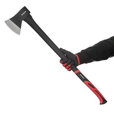 INTERTOOL 36 Inch Chopping Axe | Heavy Duty Wood Cutting & Felling Axe for Firewood | 2.8lb Head with Shock Absorbing Fiberglass Handle | HT-0264