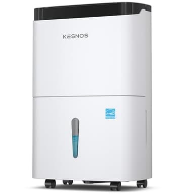 Kesnos 150 Pints 2025 Energy Star Dehumidifier for Home, Basement with Drain Hose & Large Tank, Ideal for Spaces up to 7,500 Sq. Ft. - Portable Commercial Dehumidifier with Auto Defrost & Self-Drying
