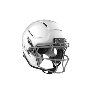 Schutt F7 AiR Youth Football Helmet, Virginia Tech 5-Star Helmet, Lightweight Football Helmet for Youth Football and Middle School, Medium, Molded Gloss White, Facemask Attached