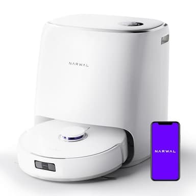 Narwal Freo X Ultra Robot Vacuum and Mop Combo, 8200Pa Robot Mop & Vacuum, Auto Mop Drying/Washing, Self-Empty, Zero-Tangling, DirtSense™, Maintenance-Free Base Station (Renewed)
