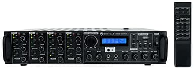 Rockville Home Matrix 4 600W Multi Room Receiver/Amplifier, 8-Channel (4 Zones), Bluetooth, USB, Optical, Coaxial, RCA, Mic Inputs