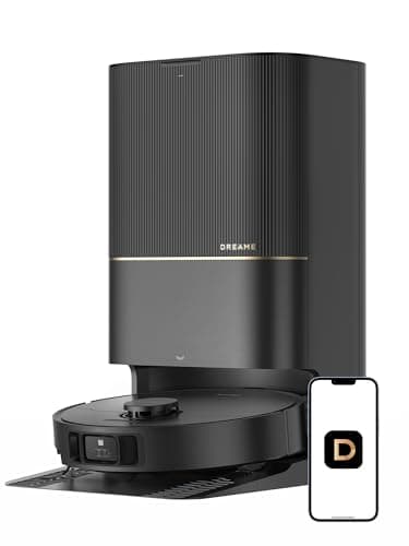 DREAME X40 Ultra Robotic Vacuum with Removable & Liftable Mop, 12,000Pa Suction, Side Brush Extensive Cleaning, 158°F Mop & Washboard Self Cleaning, Auto-Empty, Auto Refill, liftable Brushes