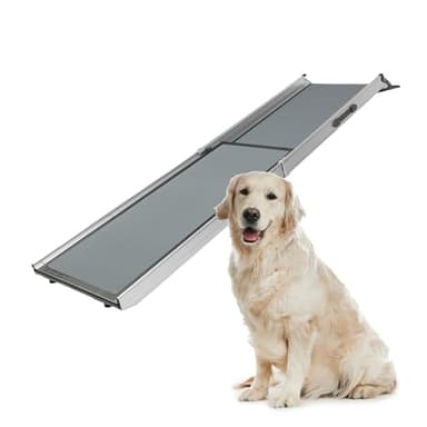 PetSafe Happy Ride Compact Telescoping Dog Ramp - Portable Pet Ramp for Cars, Trucks & SUVs with Adjustable Sizing - Non-Slip Design - Lightweight Pet Mobility Assistance