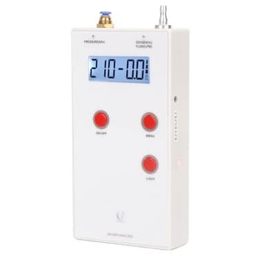 Portable Oxygen Analyzer 3-in-1 Gas Purity Flow Pressure with LCD Backlit Display Oxygen Purity Tester Rechargeable Battery