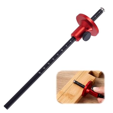 ADOEIAK Wheel Marking Gauge for Woodworking, Micro-Adjustable Dovetail and Mortise Marker with Dual Metric Imperial Scales, Anti-Roll Design, Aluminum Alloy Carpentry Tool