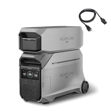 EF ECOFLOW 8kWh Portable Power Station: DELTA Pro 3 with AC Cable and Extra Battery, 120/240V 4000W AC Output, Solar Generator for Home Use, Camping, Emergencies, RVs, and Outdoor Generators