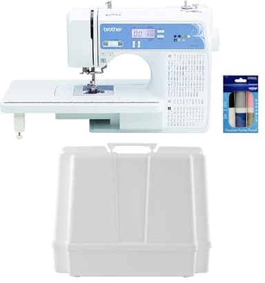 Brother XR9550 Computerized Sewing and Quilting Machine, Hard Plastic Storage and Carry Case, Premium Sewing Thread 6-Pack Included