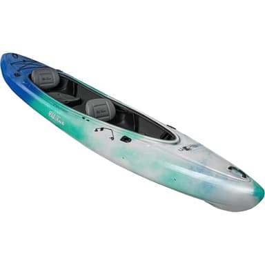 Old Town Twin Heron 2 Person Sit-Inside Recreational Paddle Kayak, 13 ft 6 in, Horizon