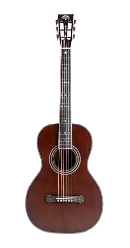 Washburn R310K Victorian Parlor Acoustic Guitar w/Gigbag, Antique Brown