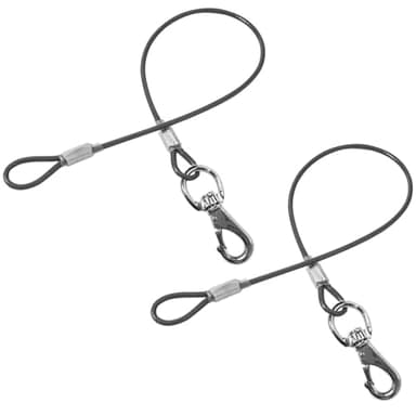 Mi Metty Chew Proof Dog Leash - 2Pack Metal Cable Lead,No Tangle Multiple Dog Leashes for Small and Medium Dogs- Heavy Duty Leash Extender for Collars & Harnesses(2 Pack Black, 20in/50cm)