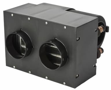 JEGS Auxiliary UTV Heater 12 Volt Assembly - 260 CFM Airflow - 28,000 BTU of Heat - Compact Design, Mountable Switch, Dual Front Vents, 3-Speed Fan - 12 Volt Heater for UTV, Truck, Van and Car