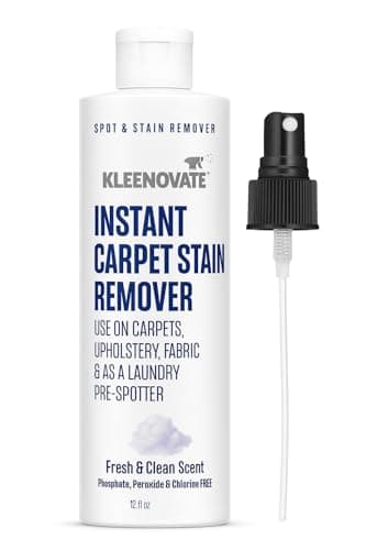 Kleenovate Instant Carpet Stain Remover – Fresh & Clean Scent – Fast-Acting Spot Cleaner for Carpets, Upholstery, Fabric & Laundry Pre-Spot Treatment (12 fl. oz)