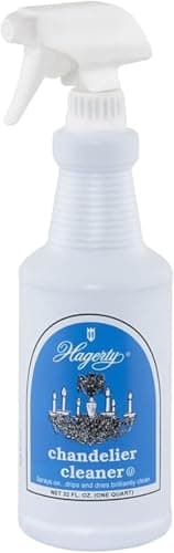 Hagerty Chandelier Cleaner - Spray On Chandelier Cleaner Drip Dry Spray No Wipe - Crystal Cleaner for Chandeliers, Glass Cleaner Spray, for Crystal, Glass, Bronze, Metal - Sprays up to 25 Feet - 32 Oz