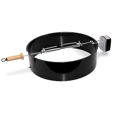 Weber Kettle Grill Rotisserie Kit for 22 Inch Charcoal Grill - Great for Slow Roasting Chicken, Lamb, Ribs, or Turkey on your Weber Grill; Includes Spit, Forks, and Motor