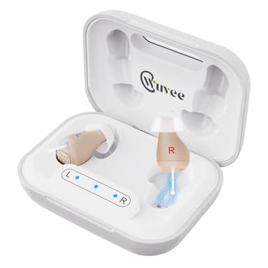OTC Hearing Aids for Seniors, Rechargeable Hearing Amplifiers Devices with Noise Cancelling, Superior Sound Quality for Women Men Hearing Loss, Auto On/Off