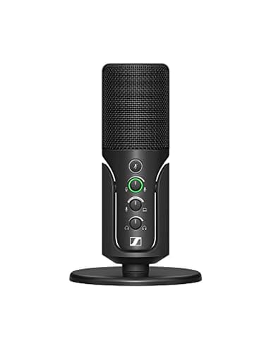 SENNHEISER Professional Profile - USB Cardioid Condenser Microphone & Table Stand, 1.2 m USB-C Cable - Mute Button, Built-in Headphone Jack, Gain, Mix & Volume Control, for PC & Mac,Black