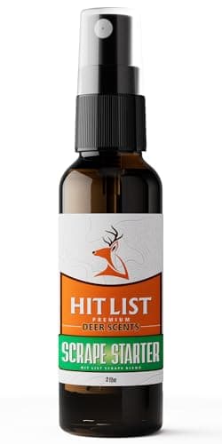 Hit List Scents Mock Scrape Starter Deer Attractant – 2 oz Hunting Scent Spray for Mock Scrapes – Whitetail Buck Lure for Pre-Rut, Rut, and All-Season Deer Hunting, UV Protected Bottle