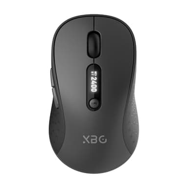 XBG B15pro Wireless Bluetooth Mouse, Bluetooth 5.0/4.0 & 2.4G Tri-Mode, Type-C Rechargeable with LED Screen Display, Ergonomic Silent Click for Laptop/PC/Tablet, Multi-Device & Office Use