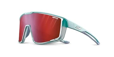 Julbo Fury Performance Sunglasses - Translucent Blue/Blue Frame - Rose Lens (REACTIV 0-3 High Contrast)